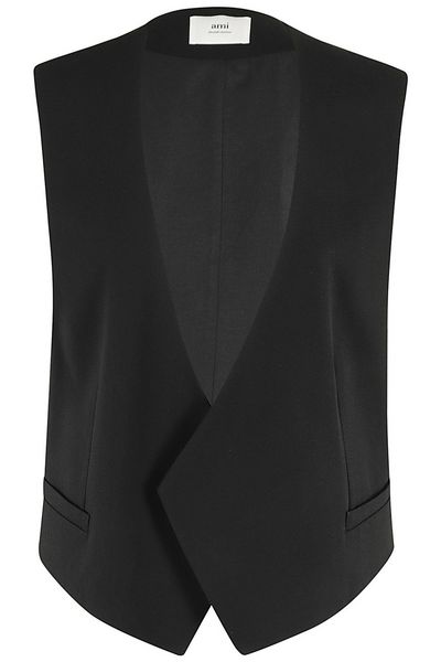 AMI Paris Open-Front V-Neck Waistcoat
