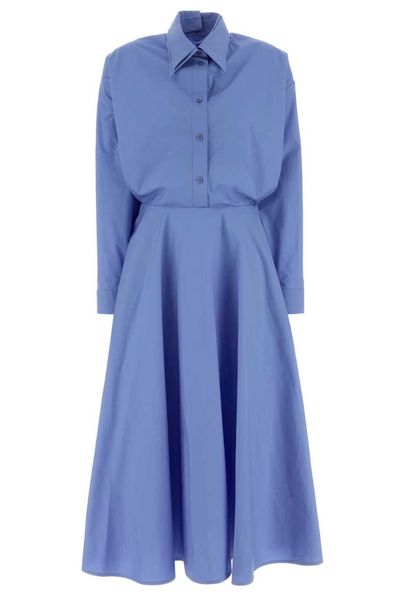 Balenciaga Long Poplin Dress
