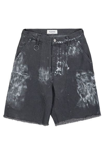 Études Studio Fringed Hem Loose Denim Shorts