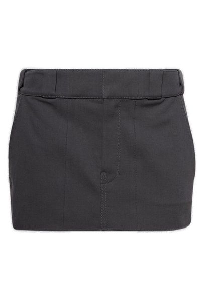 Alexander Wang Mid-Rise Raw Hem Skorts