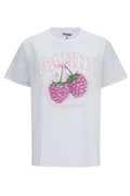 Ganni Raspberry Printed T-Shirt