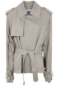 The Frankie Shop Elva Fluid Short Trench Coat