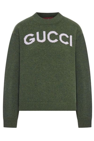 Gucci Logo Intarsia-Knit Crewneck Jumper