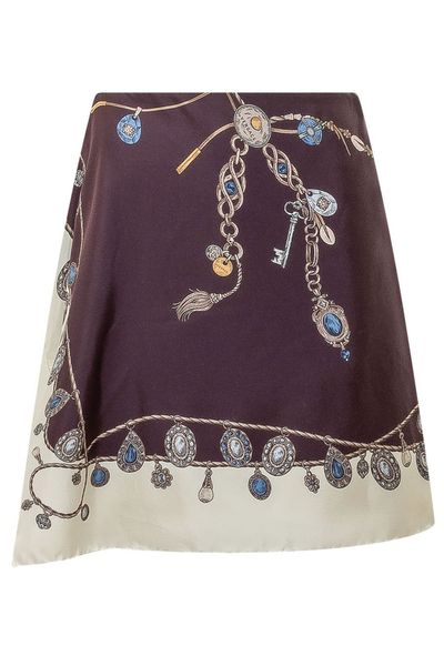 Versace Pattern-Printed Twill Mini Skirt