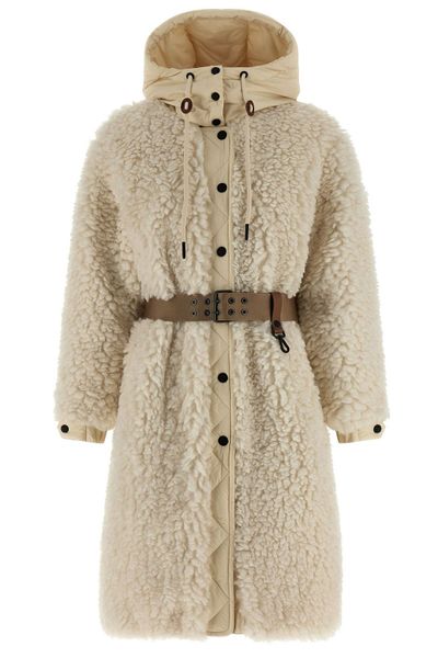 Moncler Grenoble Blavet Teddy Hooded Long Down Jacket
