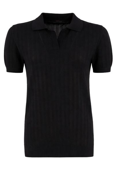Kiton V-Neck Short-Sleeved Knitted Polo Shirt