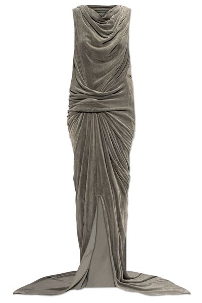 Rick Owens Draped Velvet Dress