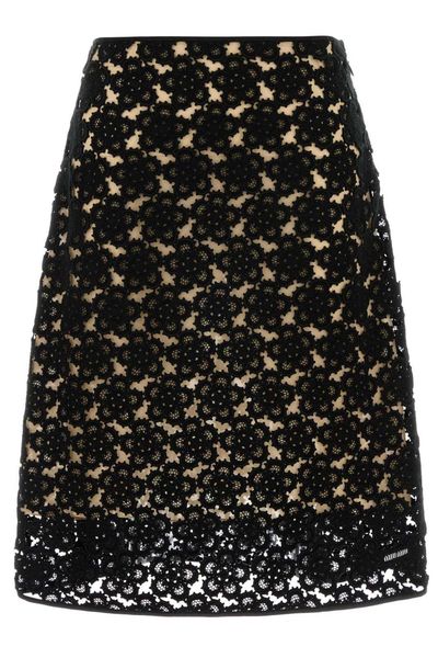Miu Miu Macramé Midi Skirt