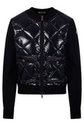 Moncler Logo Patch Zip-Up Quilted Cardigan