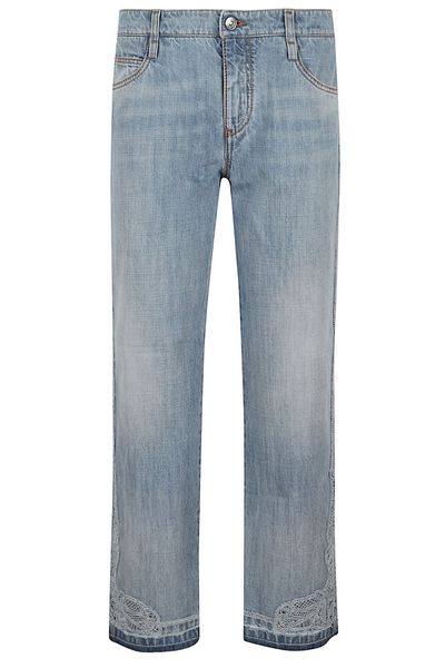 Ermanno Scervino Embroidered Straight-Leg Jeans