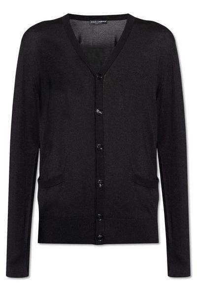 Dolce & Gabbana Logo Embroidered Cardigan