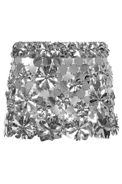 Rabanne Floral Disc Mini Skirt