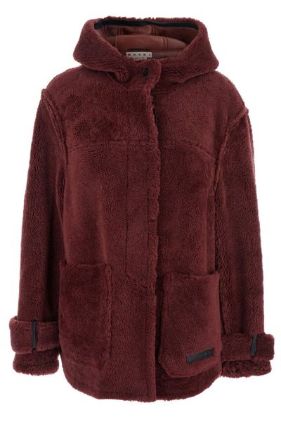 Marni Logo Patch Hooded Coat