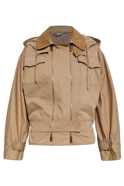Fendi Hooded Double-Zipped Jacket