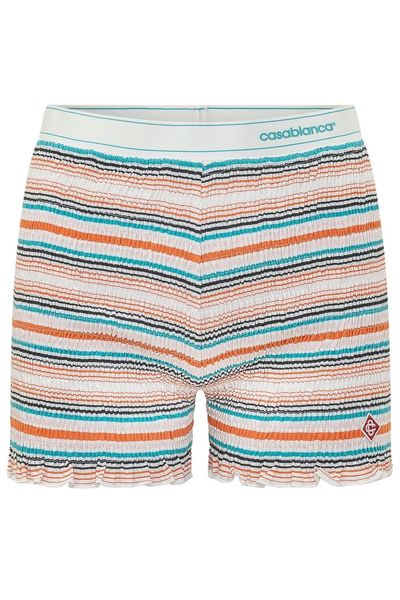 Casablanca Shirred Stripe Shorts