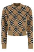 Burberry Checked Zip-Up Cardigan