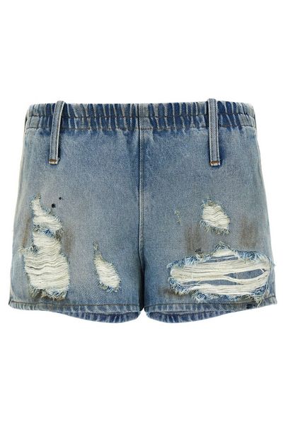MM6 Maison Margiela Distressed Denim Shorts