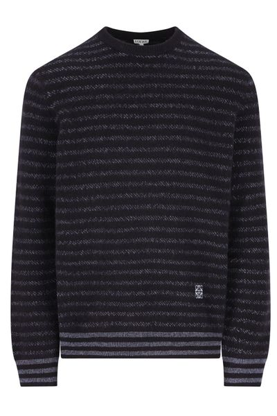 Loewe Blurred Effect Striped Jumper