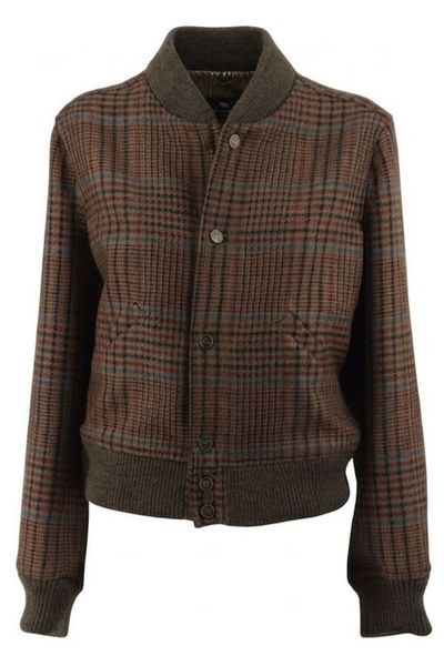 Etro Checked Embroidered Bomber Jacket