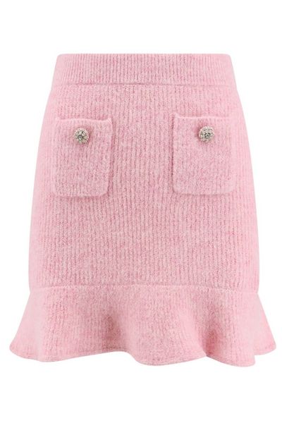 Self-Portrait Embellished Flared Skirt