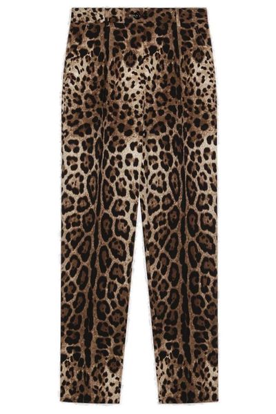 Dolce & Gabbana Leopard Printed Trousers