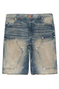 Hellstar Fadded Effect Frayed-Hem Shorts
