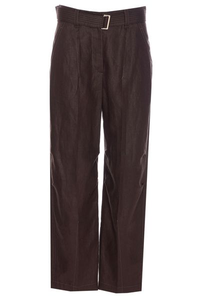 Brunello Cucinelli Belted Straight-Leg Trousers