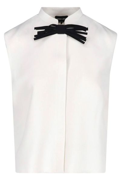 Giorgio Armani Bow Detail Sleeveless Top