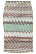 Missoni Side Slit Lamé Midi Skirt