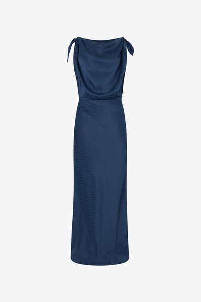 Roberto Cavalli Snake Printed Long Dress