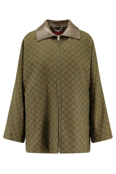 Gucci Monogrammed Zip-Up Coat