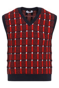 Jil Sander Checked Sleeveless Knitted Top