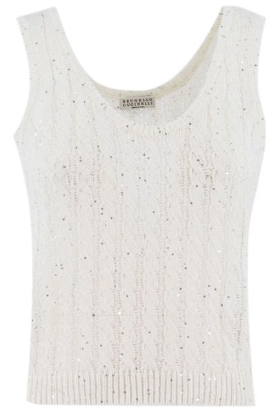 Brunello Cucinelli Embellished Sleeveless Top