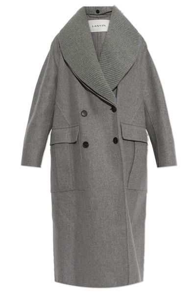 Lanvin Oversized Detachable-Collar Coat