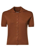 Magda Butrym Buttoned Short-Sleeve Knitted Top