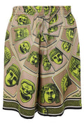 Versace Le Maschere Straight Leg Shorts