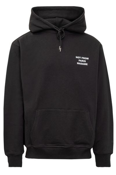 Drôle de Monsieur Slogan-Printed Drawstring Hoodie