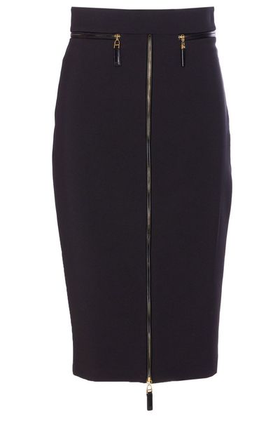 Elisabetta Franchi Zip-Detailed Midi Skirt