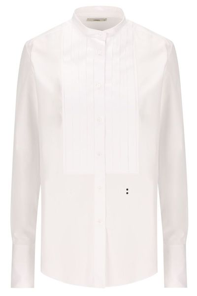 Fendi Long Sleeved Slim-Fit Poplin Shirt