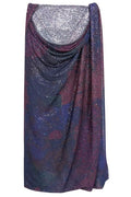 Maison Margiela Printed Paillettes Draped Maxi Skirt