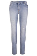 Ermanno Scervino Mid-Rise Straight-Leg Distressed Jeans