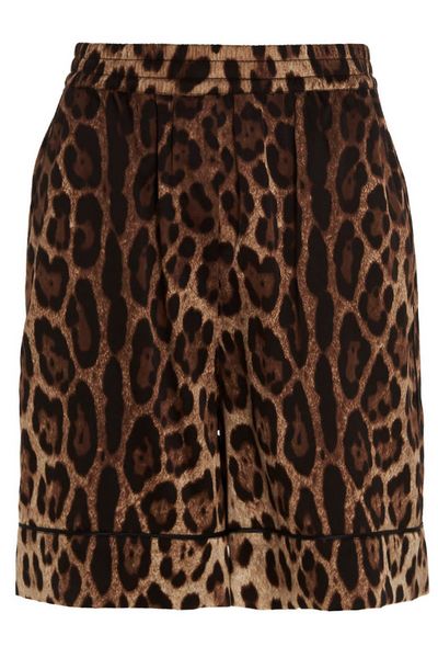 Dolce & Gabbana Leopard-Printed Elasticated Waistband Shorts
