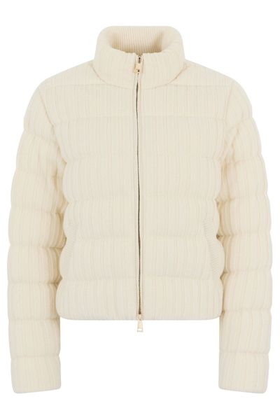 Moncler Ribbed Cropped Down Jacket
