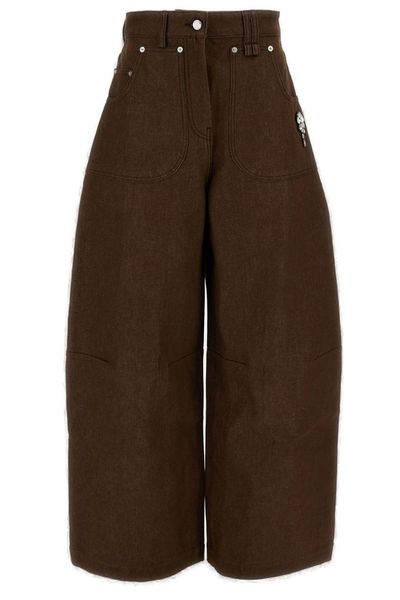 Simone Rocha Wide-Leg Embellished Jeans
