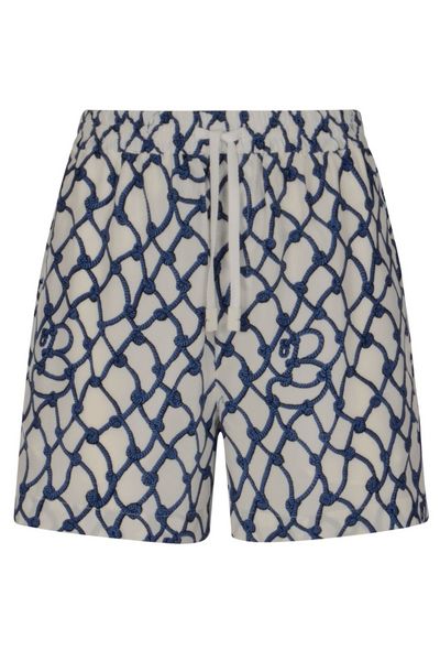Burberry Allover Knot Printed Drawstring Shorts