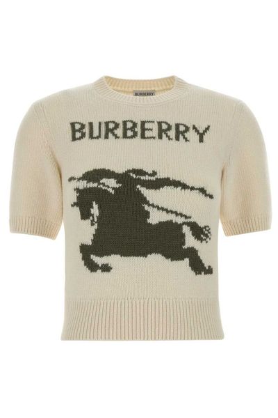 Burberry Logo Detailed Short Sleeved Jumper