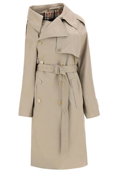 Balenciaga One-Shoulder Trench Coat