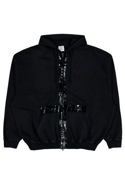 Vetements Taped Detailed Zip-Up Hoodie