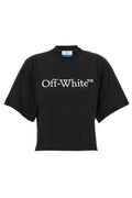 Off-White Bookish Logo Printed Crewneck T-Shirt