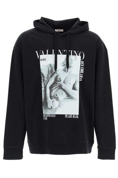 Valentino Graphic Printed Drawstring Hoodie
